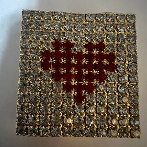 Vintage Gold Toned Heart Box