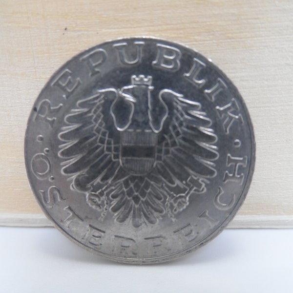 Austria 10 Schilling Coin Dated 1983 Republik Osterreich, Vintage Austrian Currency, Perfect for Coin Ring