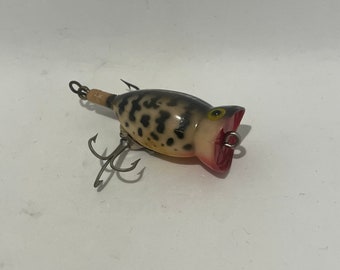 Lot De 4 Leurres Vintage Heddon Hula Popper - Flotteurs Topwater Pour Pêche En Eau Douce