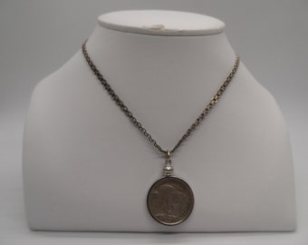 Collana con ciondolo vintage a forma di bufalo in argento sterling 3D - Italia
