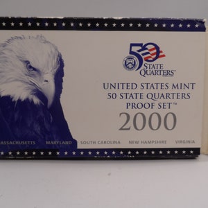 Vintage 2000 United States Mint 50 State Quarters Proof Set