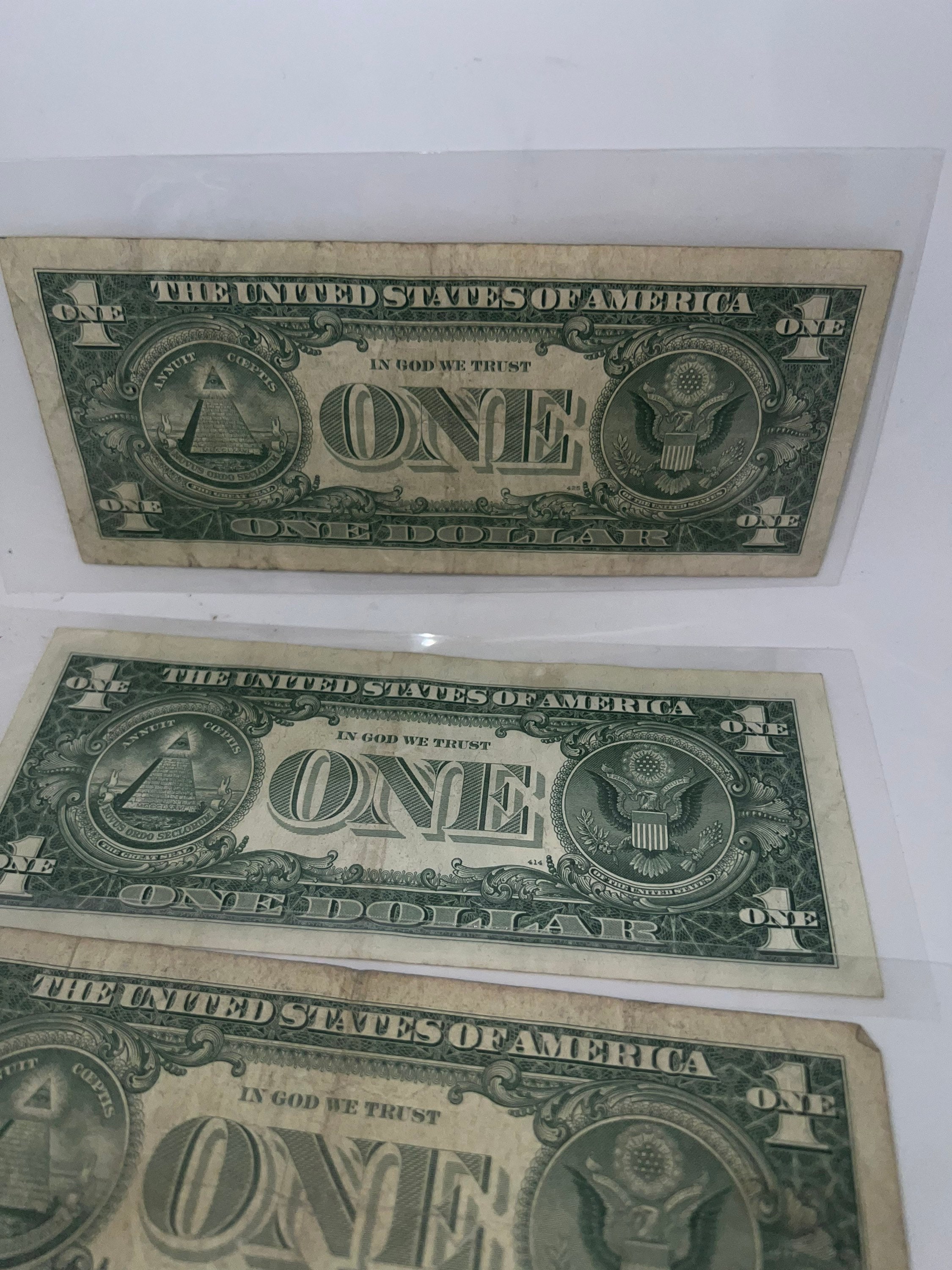 Vintage Set of 5 Dollar Bills Blue Sealed - Etsy