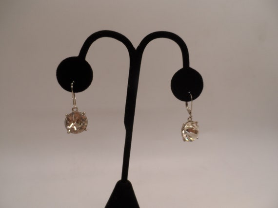 Vintage Fashion Earrings Silver Toned Dangles - image 3