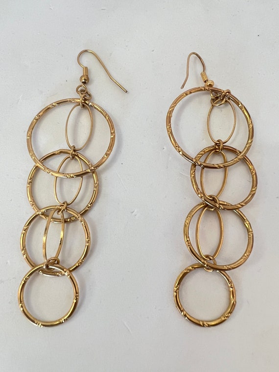 Vintage Gold Toned Dangly Earrings