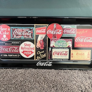 Vintage 1995 Coca Cola Tray Sign Art