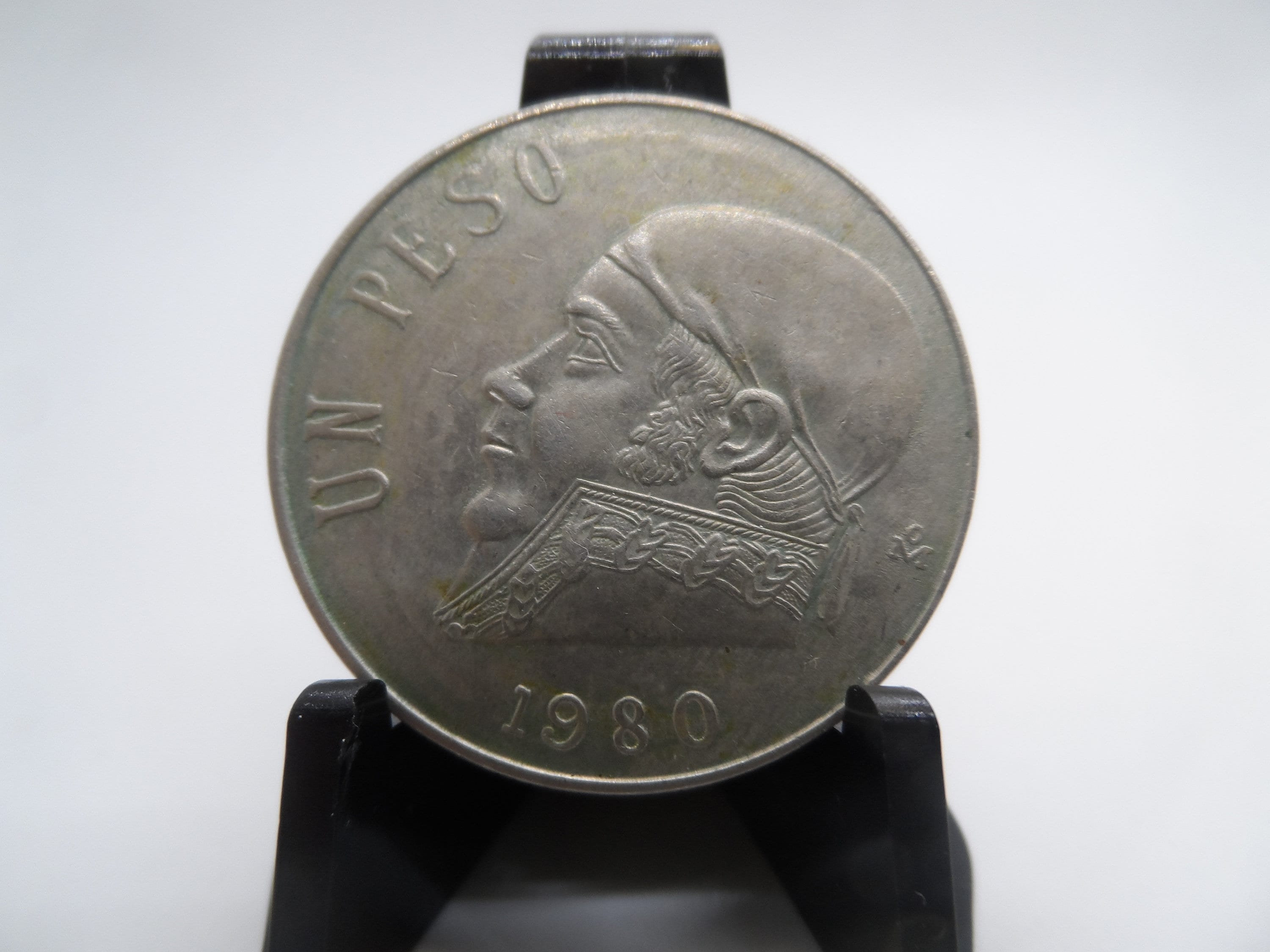 Mexico 1 Peso Coin Nickel Dated 1980, Vintage Mexican Currency, Perfect for Coin Ring