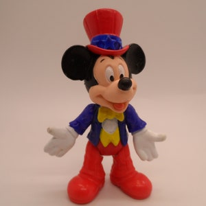 Vintage Mickey Mouse Disney PVC &quot;Applause&quot; Figurine, Movable Arms, Legs and Head, 4&quot;