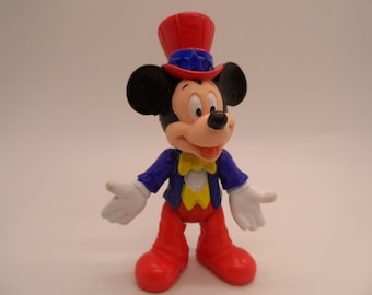 Vintage Mickey Mouse Disney PVC &quot;Applause&quot; Figurine, Movable Arms, Legs and Head, 4&quot;
