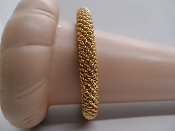 Vintage 1980's 18K Gold Bracelet - image 1