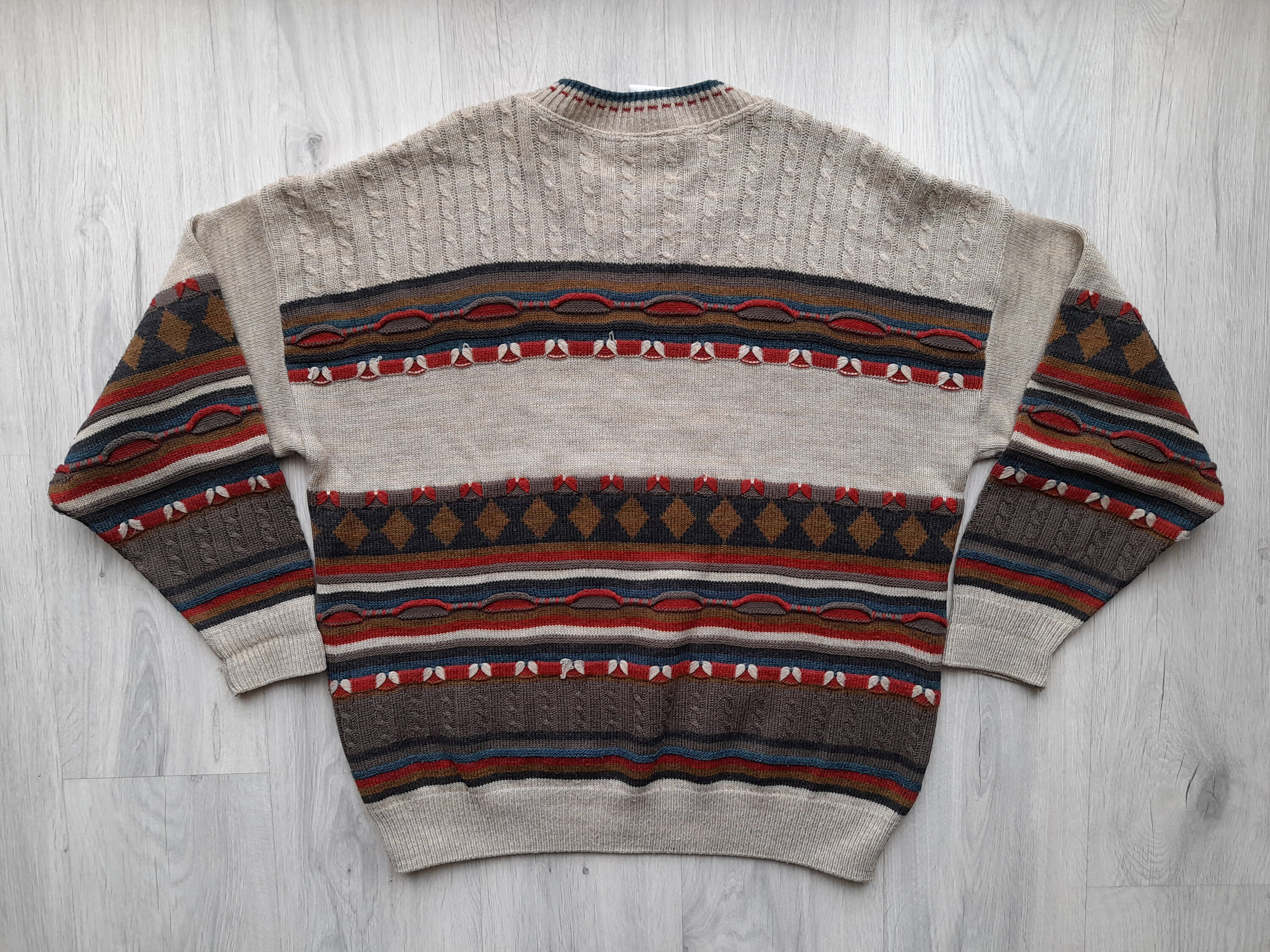 Vintage 90s the Sweater Shop ,made in the UK, Colourful Sweater