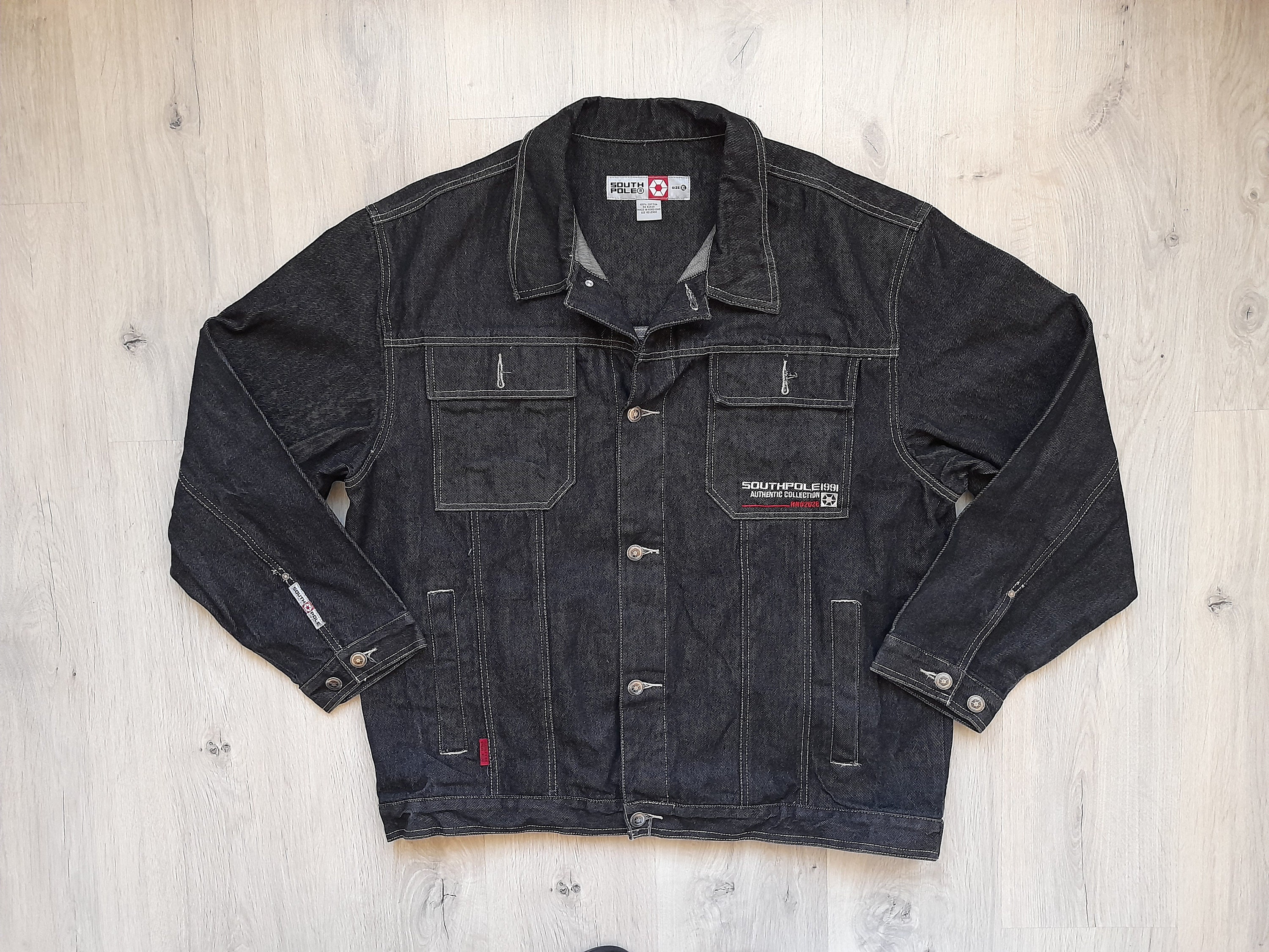 Vintage Southpole Jean Jacket Mens XL 90 s Hip Hop Urban Style