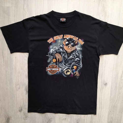 Vintage 3D Emblem The Great American shops Hog Tee ,XL ,1991 3D Emblem Shirt