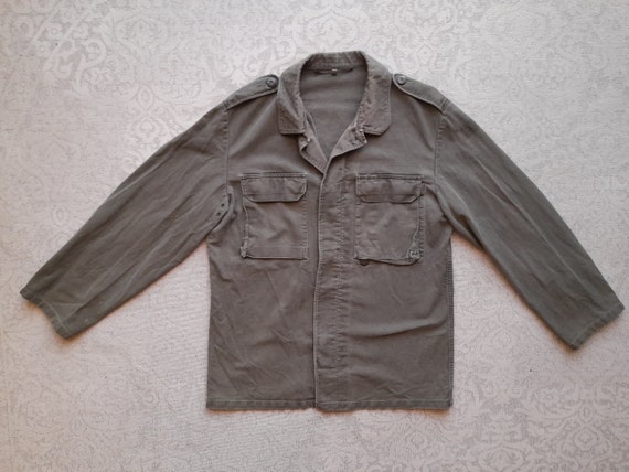 Vintage 1989 West Germany Army Military Jacket green Cotton - Etsy