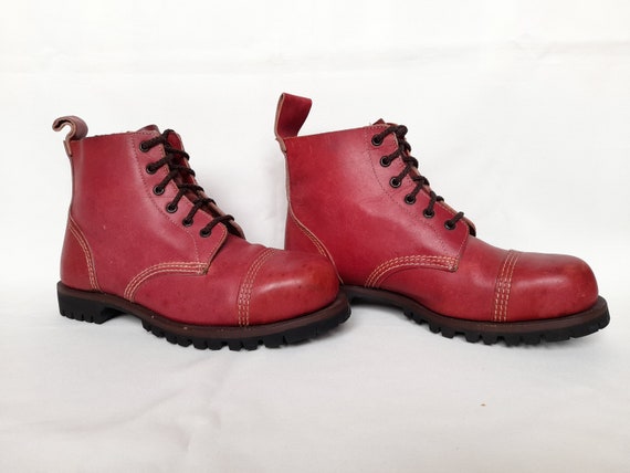 Vintage 70s Safety Steel Toe Boots made in England UK 9 EU - Etsy Hong Kong