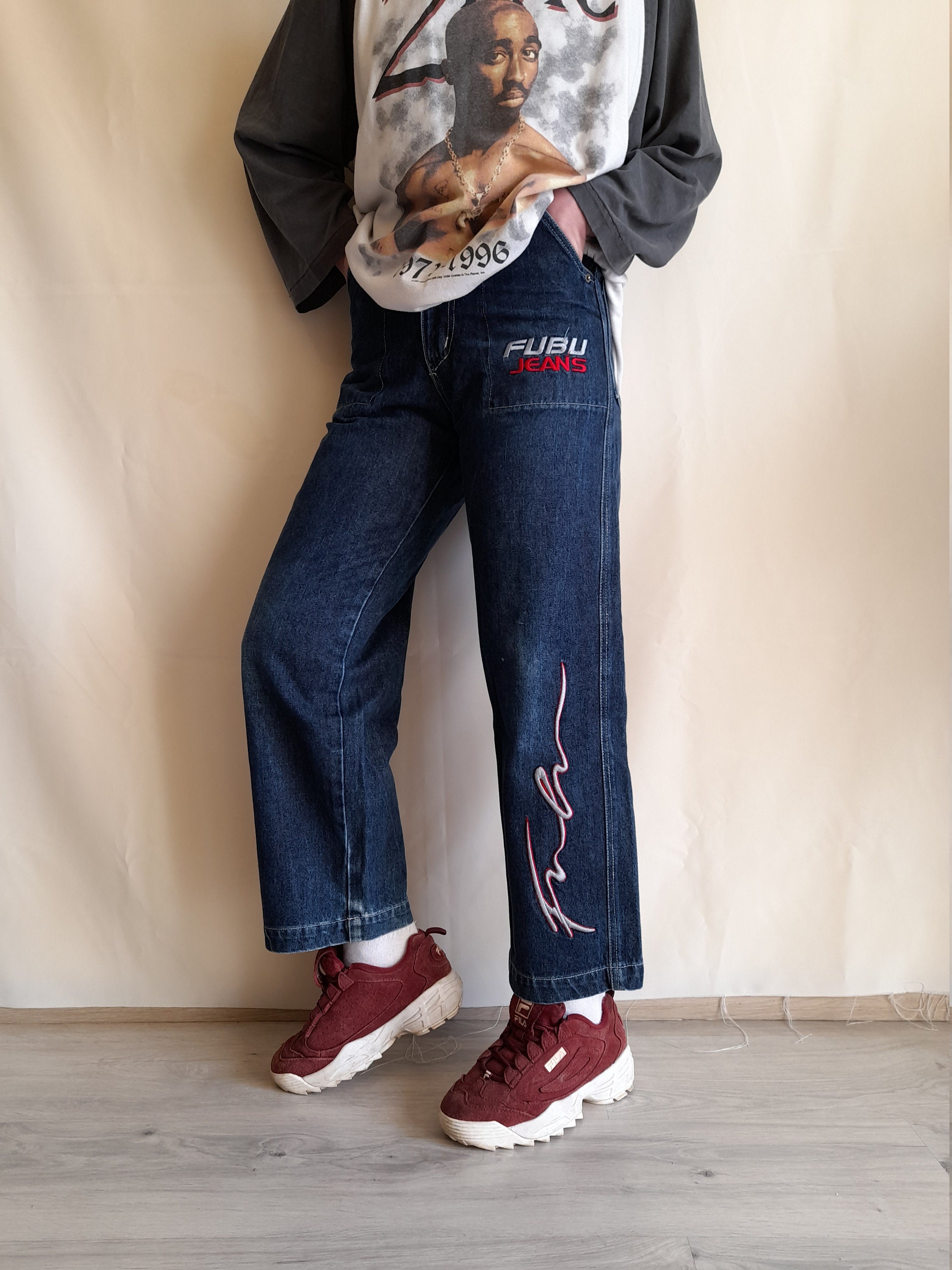 Vintage FUBU Women's Denim SHORTS 
