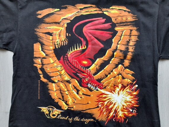 Vintage 1992 Dragon Shirt , Land of dragon 90s shirt … - Gem