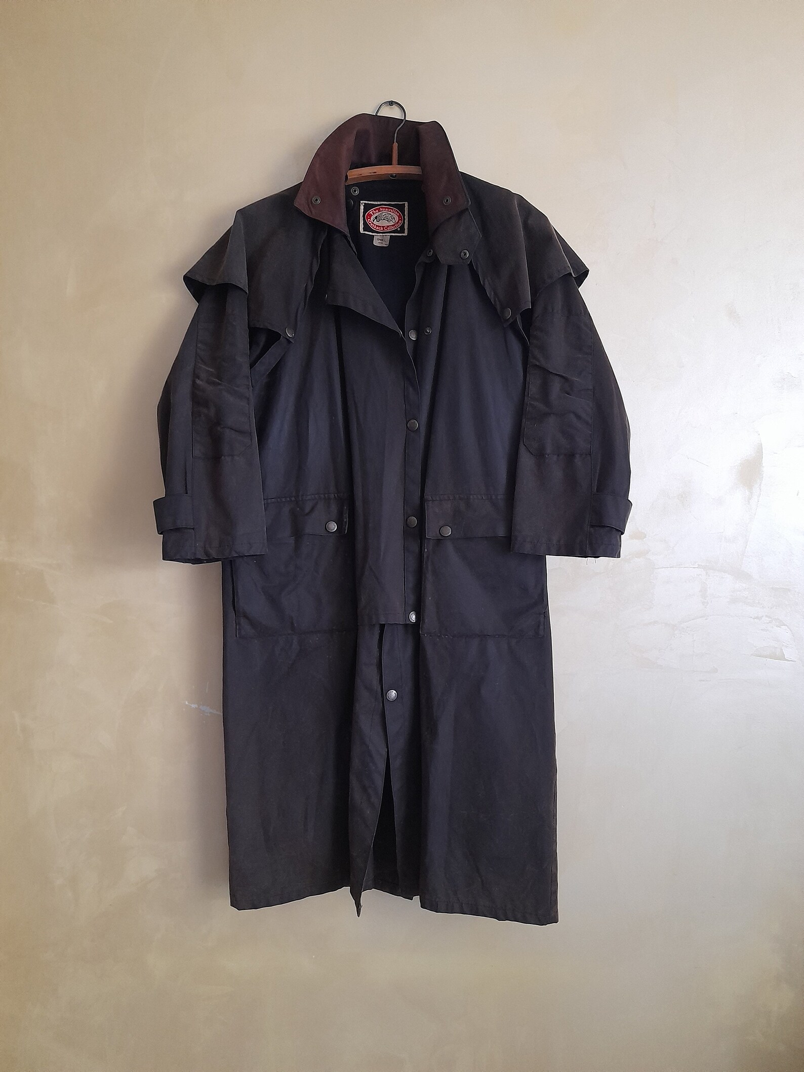 Vintage Australian Outback Collection Duster Dover OIL Rain Coat , Coat