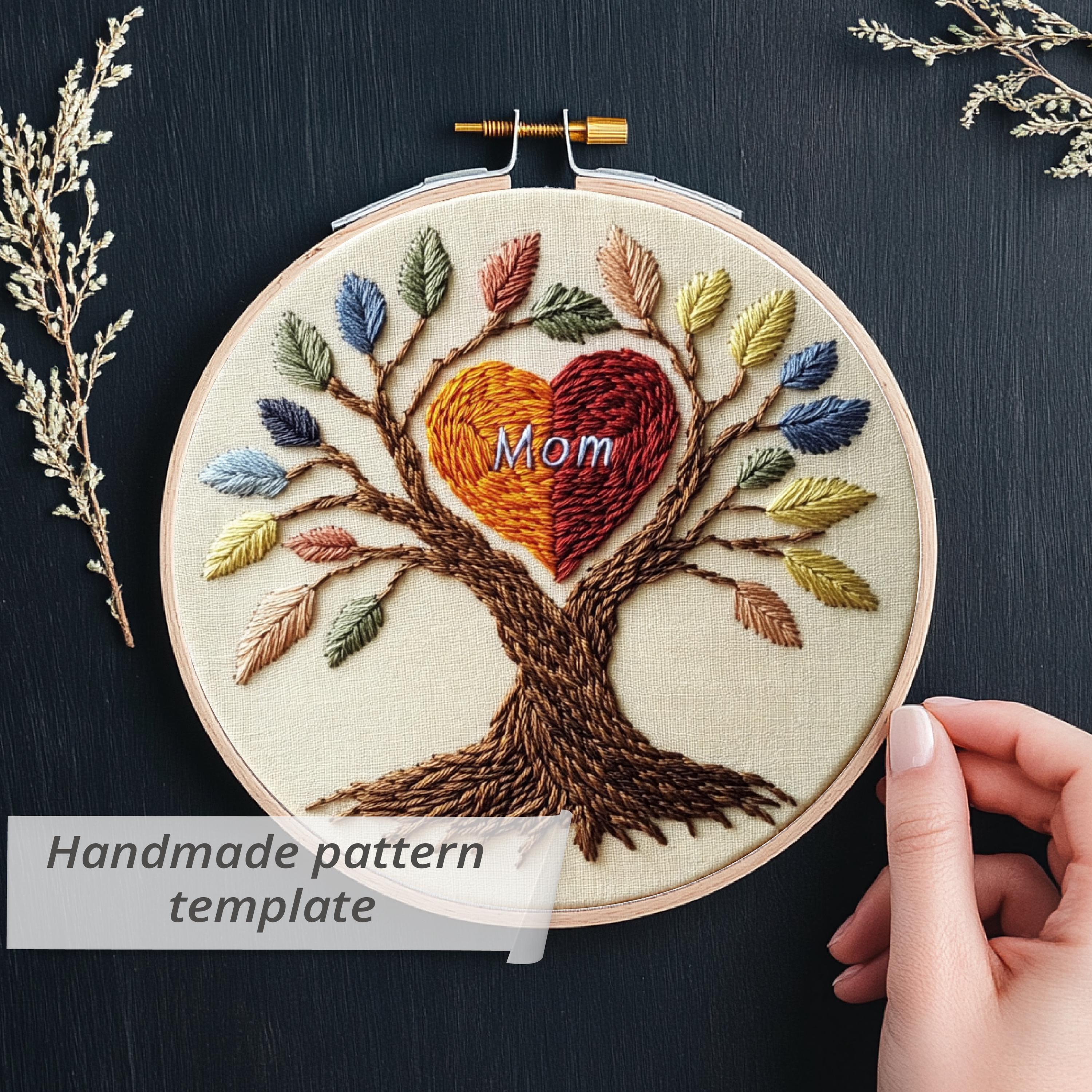 Tree of Life Hand Embroidery Pattern: Heart & Roots Design (PDF) - Etsy