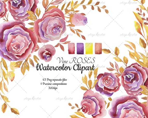 Acuarela Clipart de flores calientes flores PNG hojas - Etsy España Acuarela Clipart de flores calientes flores PNG hojas - Etsy España