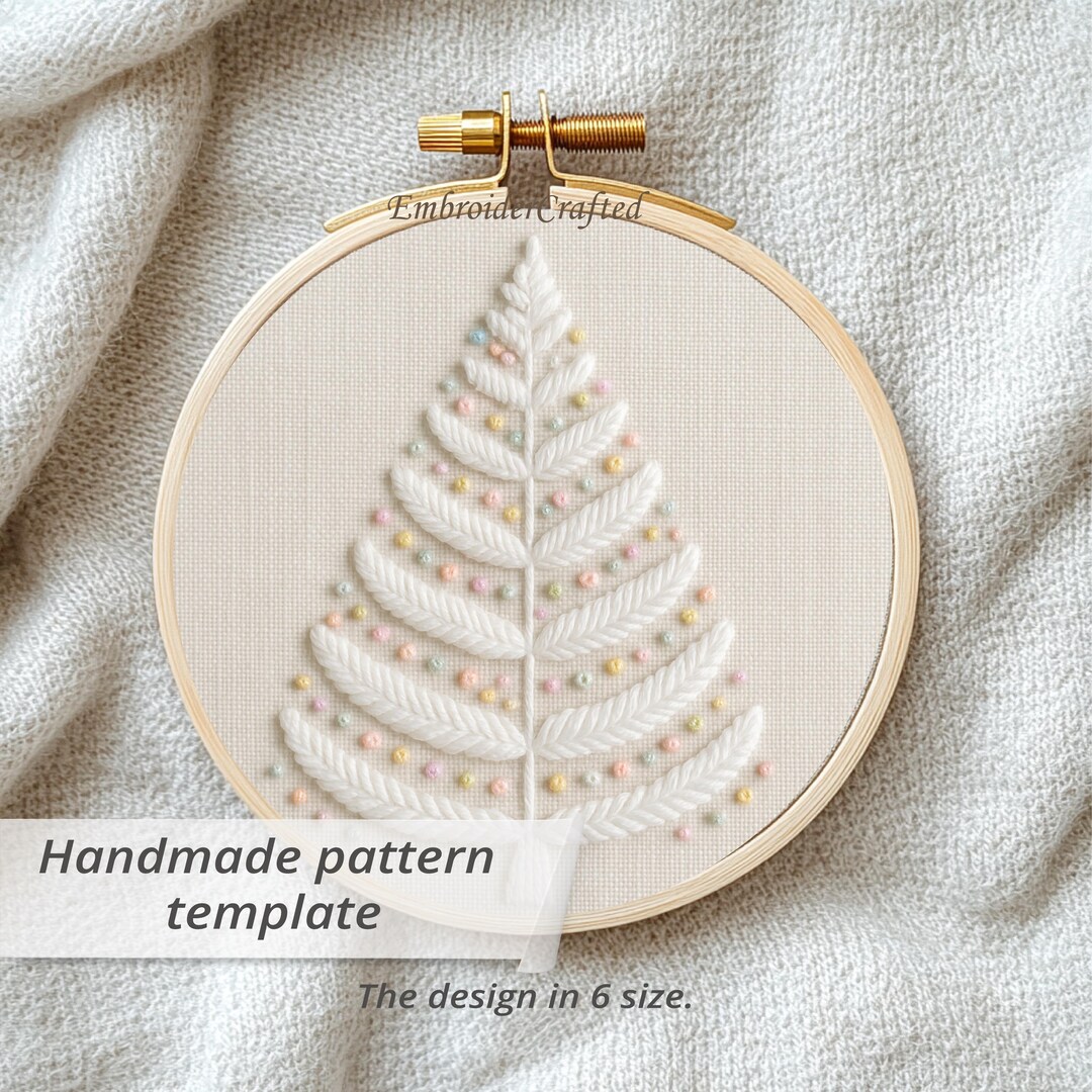 Christmas Tree Embroidery Pattern – Minimalist Winter Design (PDF ...
