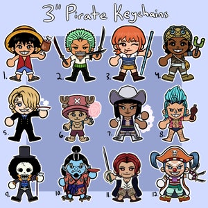 OP Pirate Anime Acrylic Keychains
