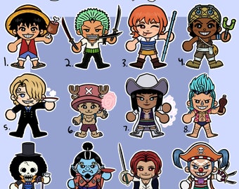 OP Pirate Anime Acrylic Keychains