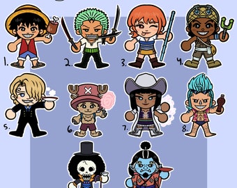 OP pirata anime pegatinas de vinilo