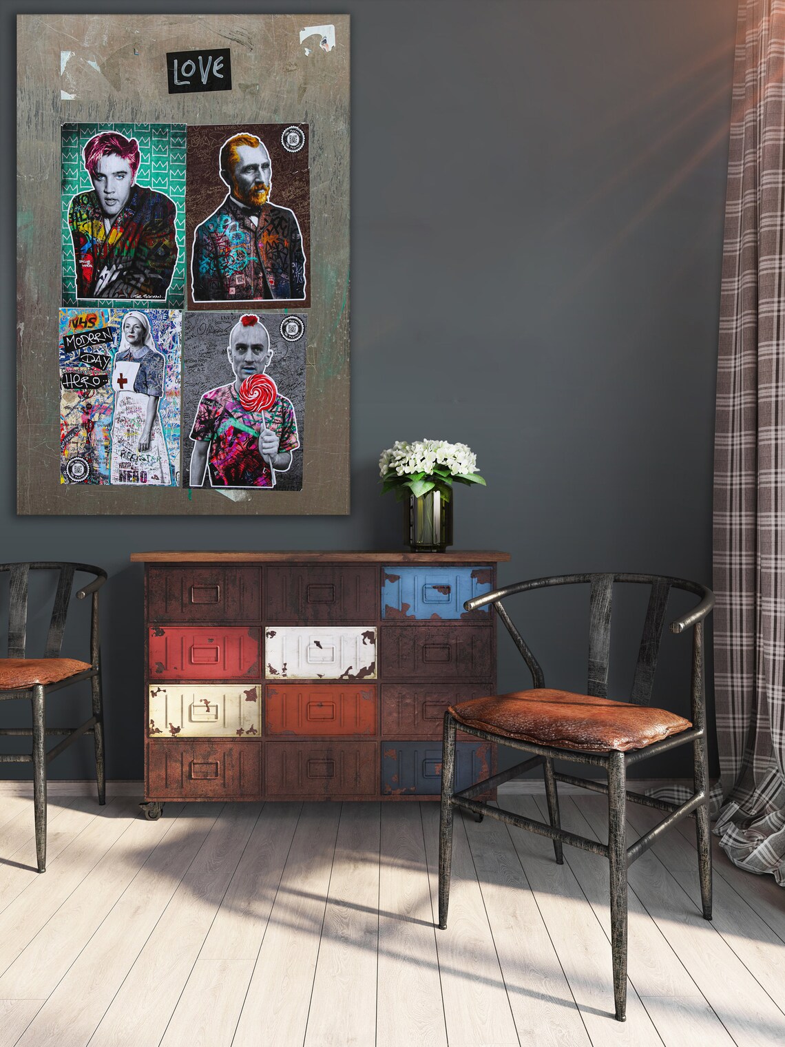 Collage wall art modern Modern Canvas Collage wall Art | Etsy