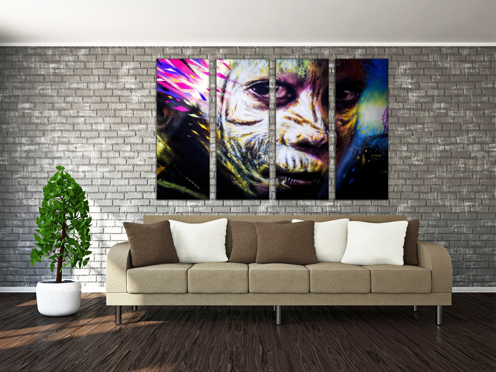Urban Wall Art Graffiti Canvas Print Graffiti Print | Etsy