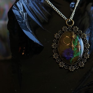 Celestial Bloom Resin Pendant