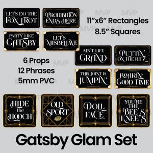 The Gatsby Glam Photo Booth Set - 5mm PVC Plastic