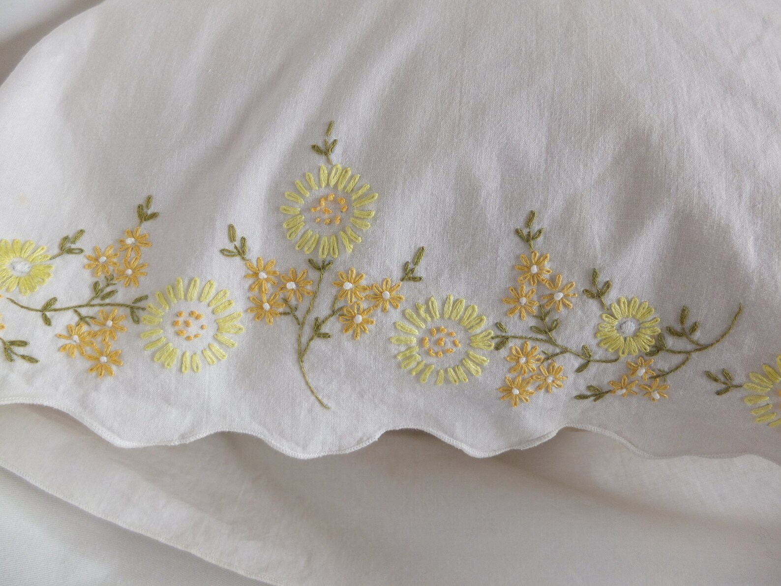 Hand embroidered floral pillowcases Etsy
