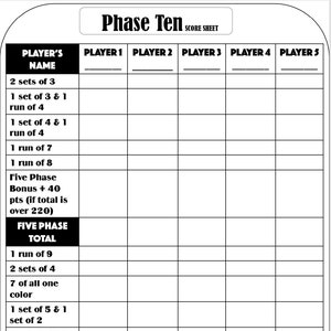 Free printable scoring sheet for phase ten gsaliquid