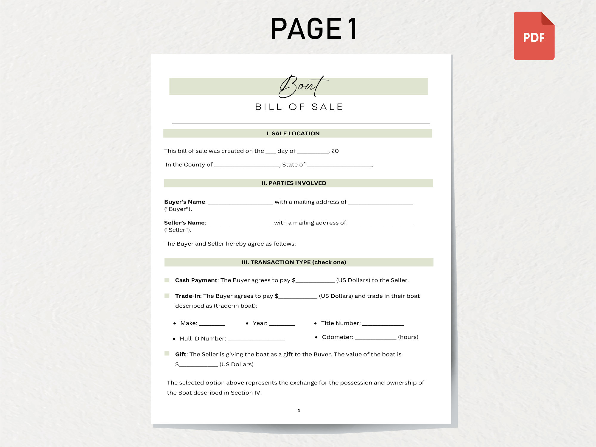 Boat Bill of Sale Template Printable Canva Design Legal Document Boat Bill of Sale Template Printable Canva Design Legal Document