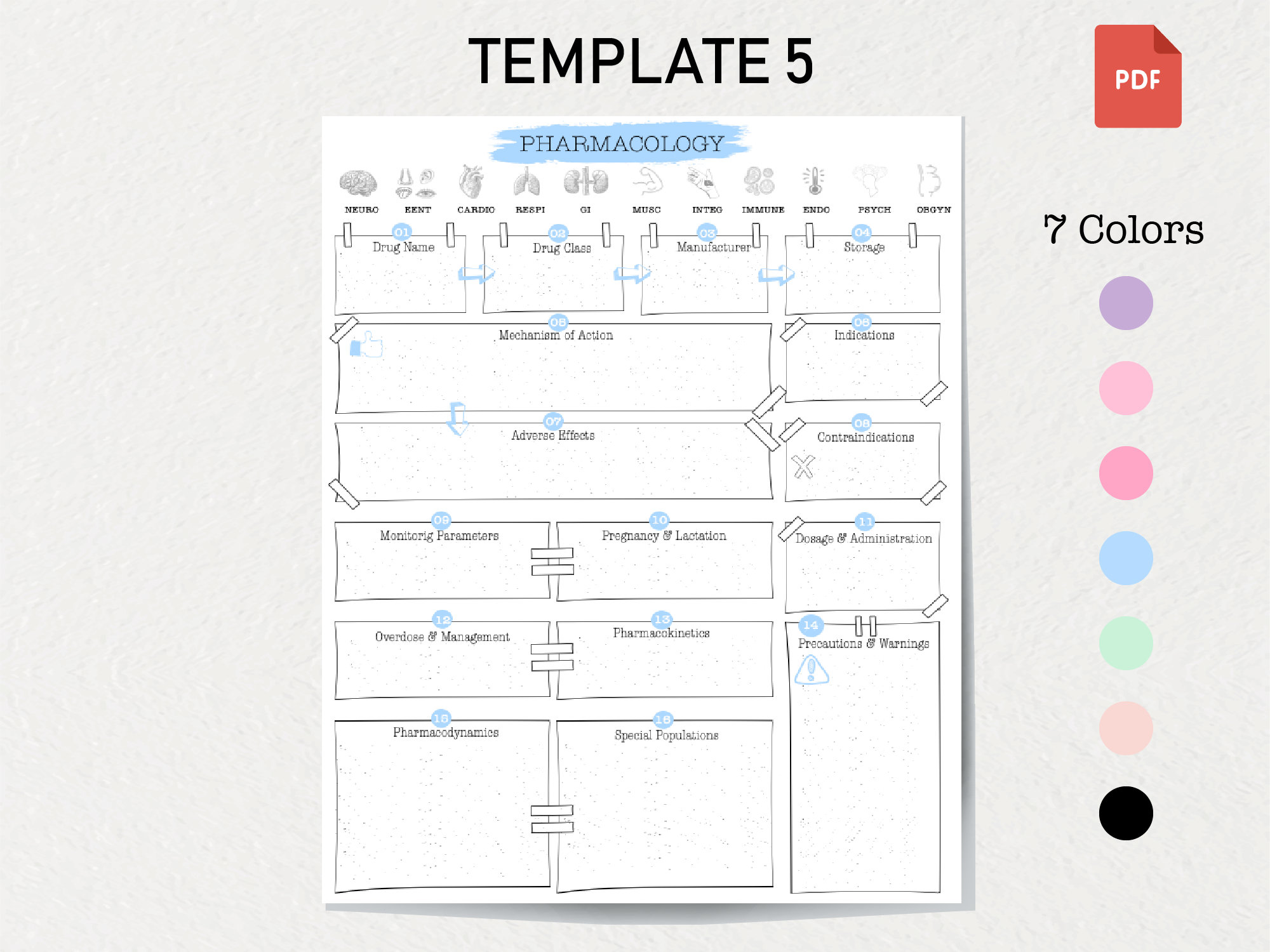 Pharmacology Template: Medication Reference Guide (PDF Download) - Etsy
