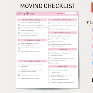 De ultieme verhuischecklist | Controlelijst voor verhuizen | Georganiseerde Verhuisplanner | Gedetailleerde verhuischecklist | Direct PDF downloaden