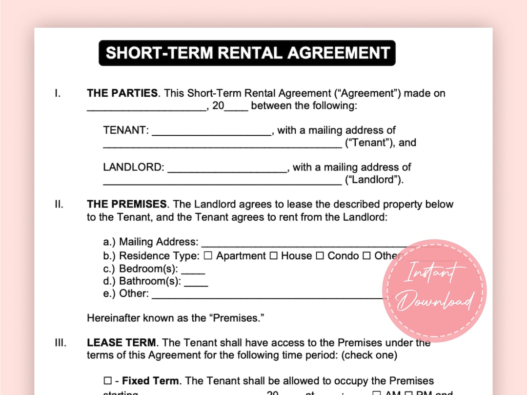 vacation-rental-agreement-short-term-rental-agreement-short-term-rental-template-short-term-rental-editable-instant-download-a4-etsy
