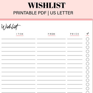 Book Wishlist - Etsy