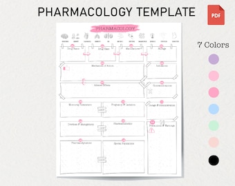 Instant Download PDF Pharmacology Template: Pharmacology Reference | Comprehensive PDF Guide for Medication Info and Monitoring