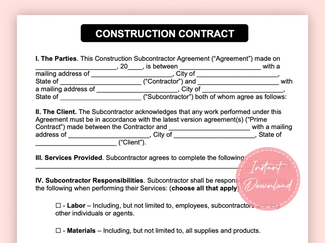 assignment of construction contracts