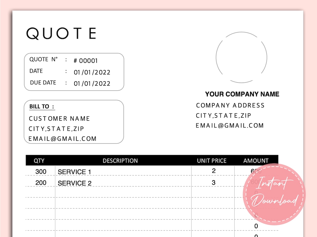 Editable Quote Printable Quote Template Business Quote Custom Quote Editable Quote Printable Quote Template Business Quote Custom Quote