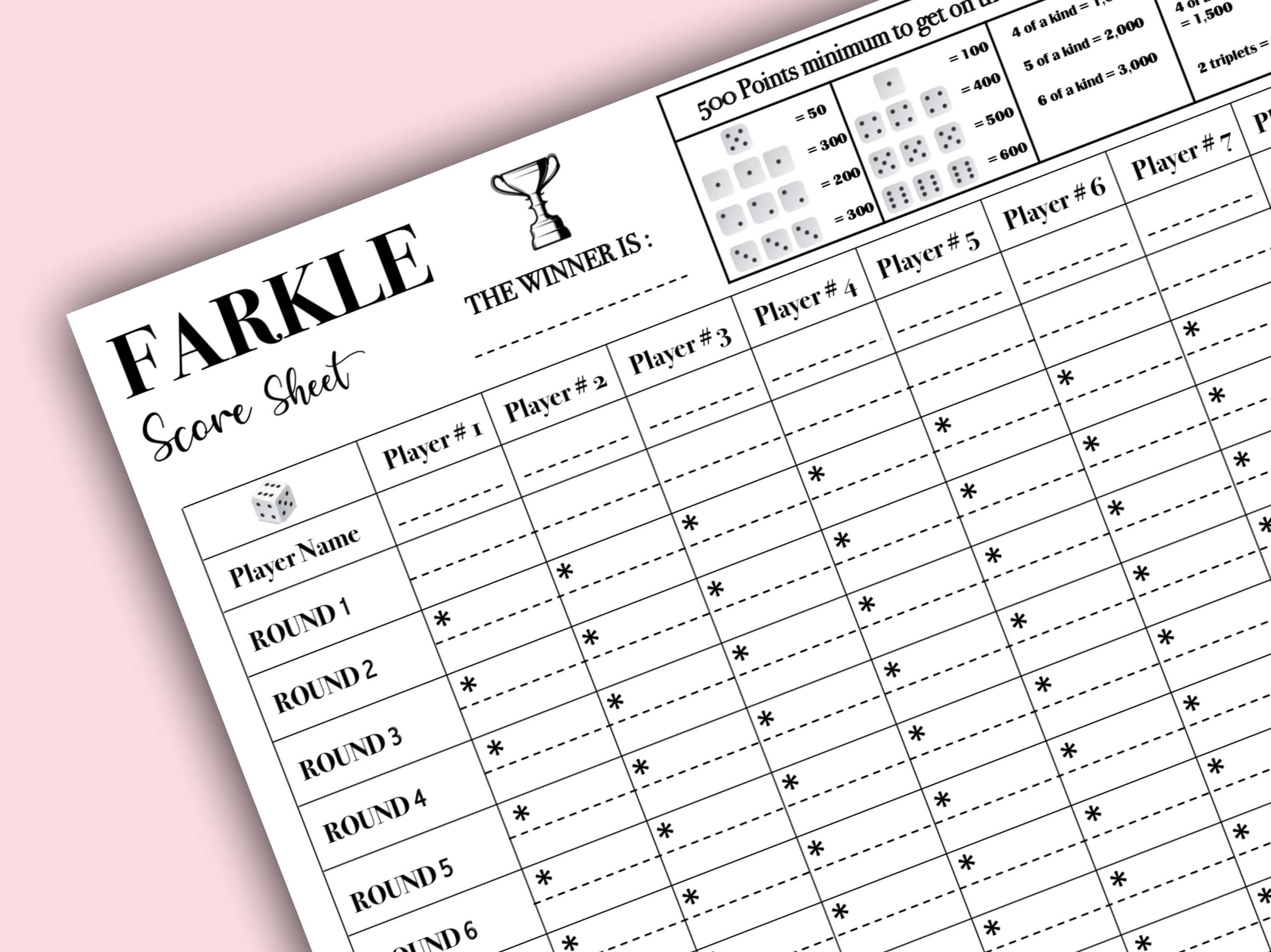Yahtzee Score Card Print Ready File Yahtzee Scoresheet Yahtzee Score Pads  Printable Ready File PDF Download 8.5x11 -  Sweden