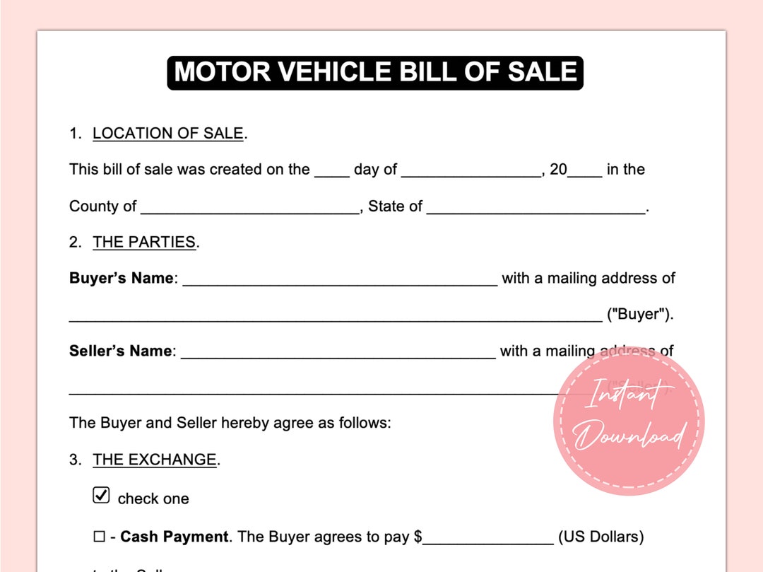 bill-of-sale-bill-of-sale-form-bill-of-sale-template-instant-download-a4-etsy for Free Printable Bill Of Sale Ga Bill of Sale | Bill of Sale Form | Bill of Sale Template | Instant Download | A4 - Etsy for Free Printable Bill Of Sale Ga