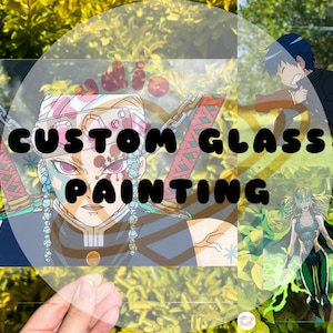pittura su vetro anime personalizzata