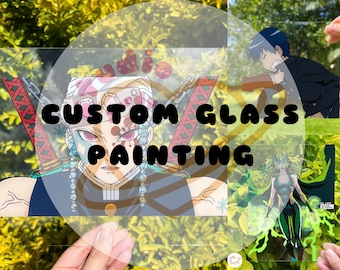custom anime glass painting