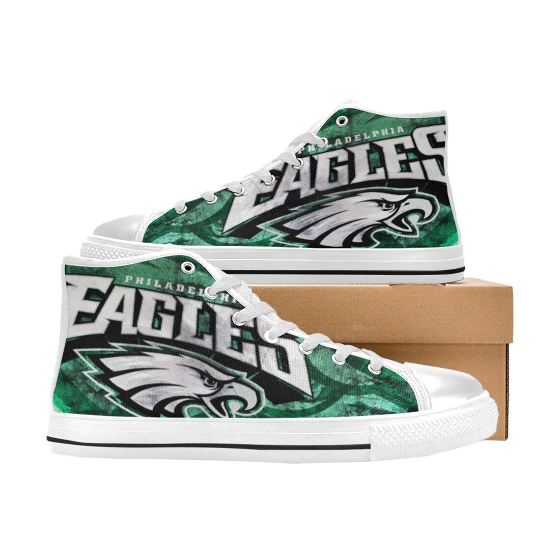 Philadelphia Eagles themed custom shoes sneakers for fan | Etsy