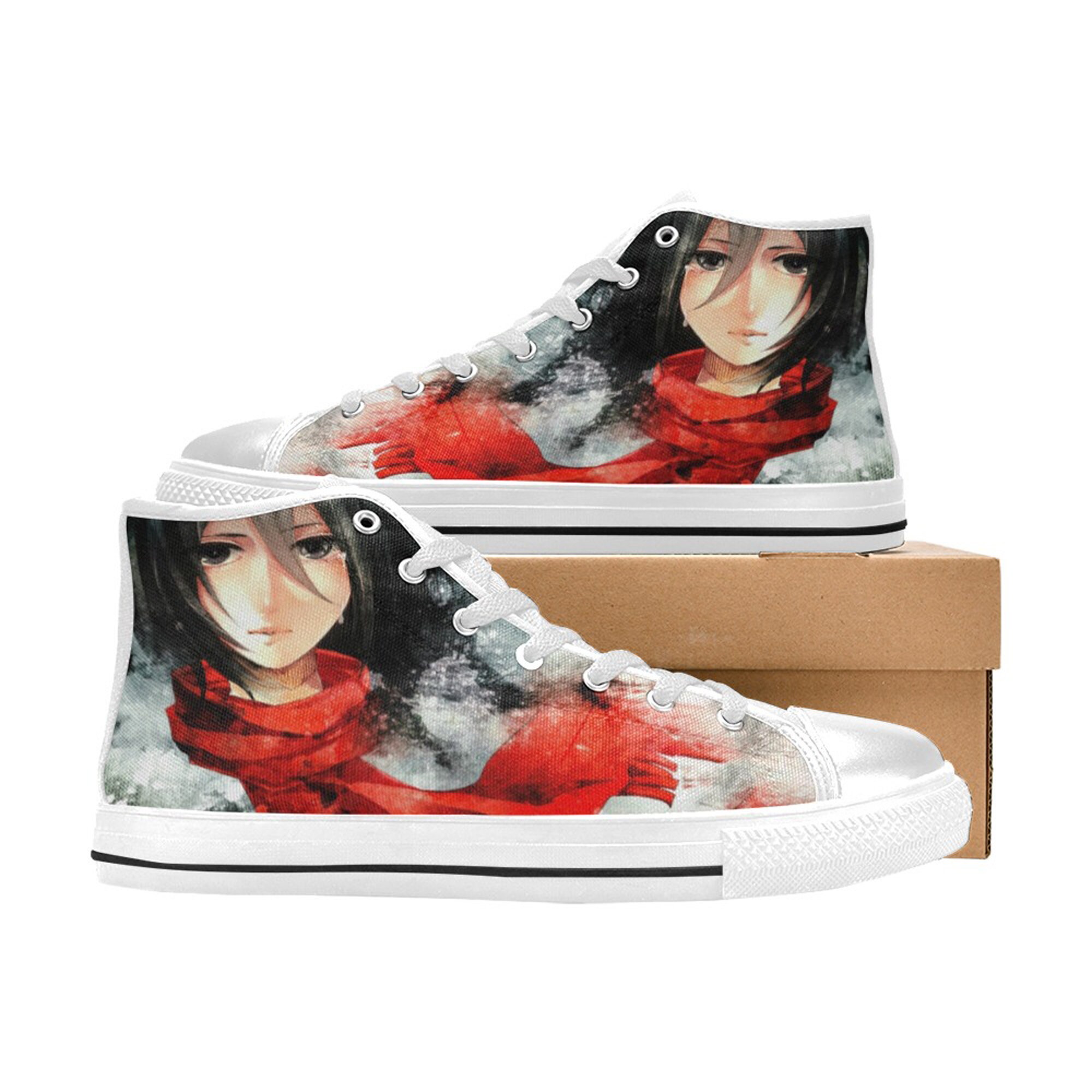 Attack of titan Beauty Mikasa themed custom shoes sneakers for | Etsy