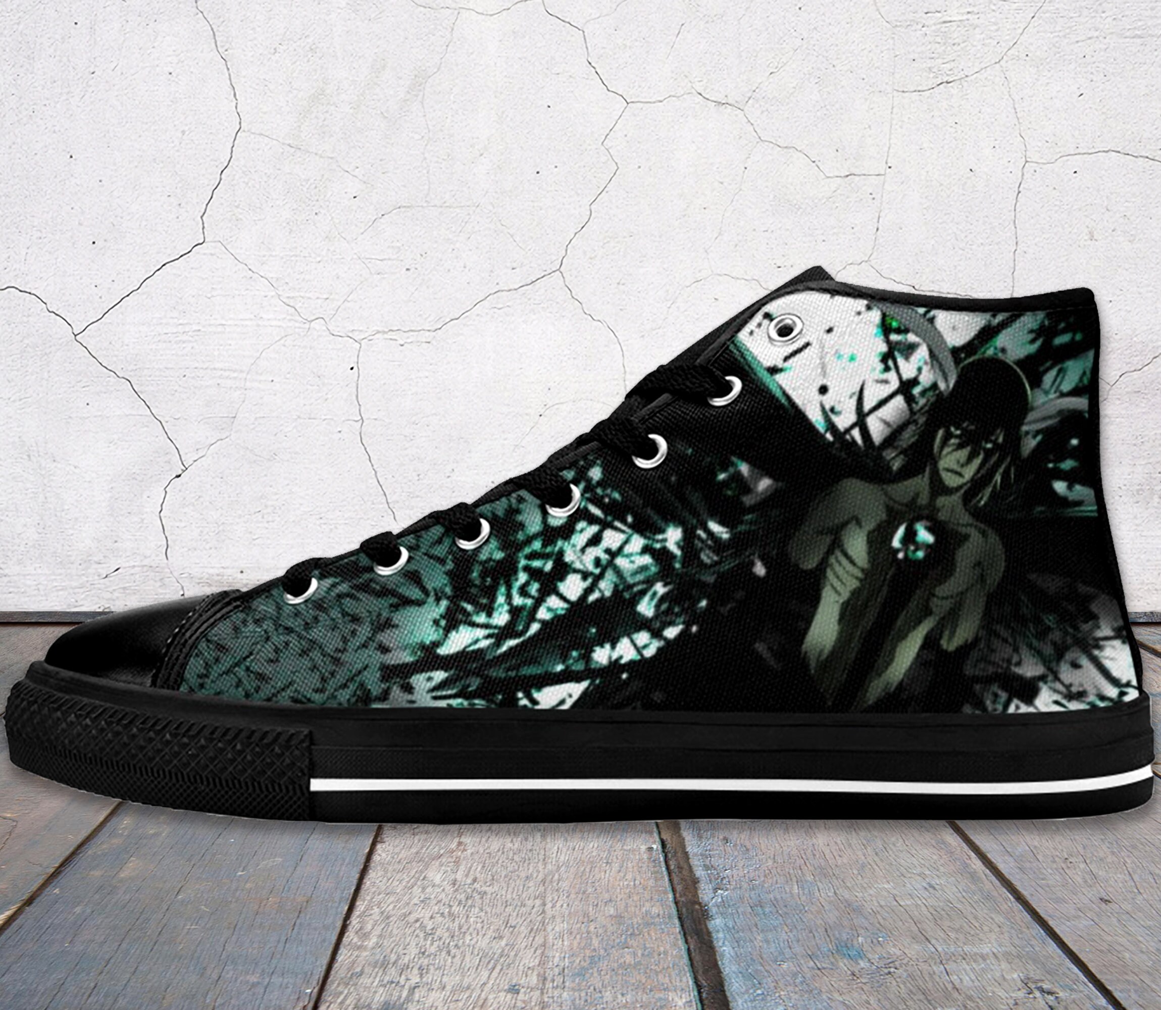 Bleach Anime Ulquiorra Cifer Canvas Shoes Cosplay Shoes Sneakers Black/White Bleach Anime Ulquiorra Cifer Canvas Shoes Cosplay Shoes Sneakers Black/White