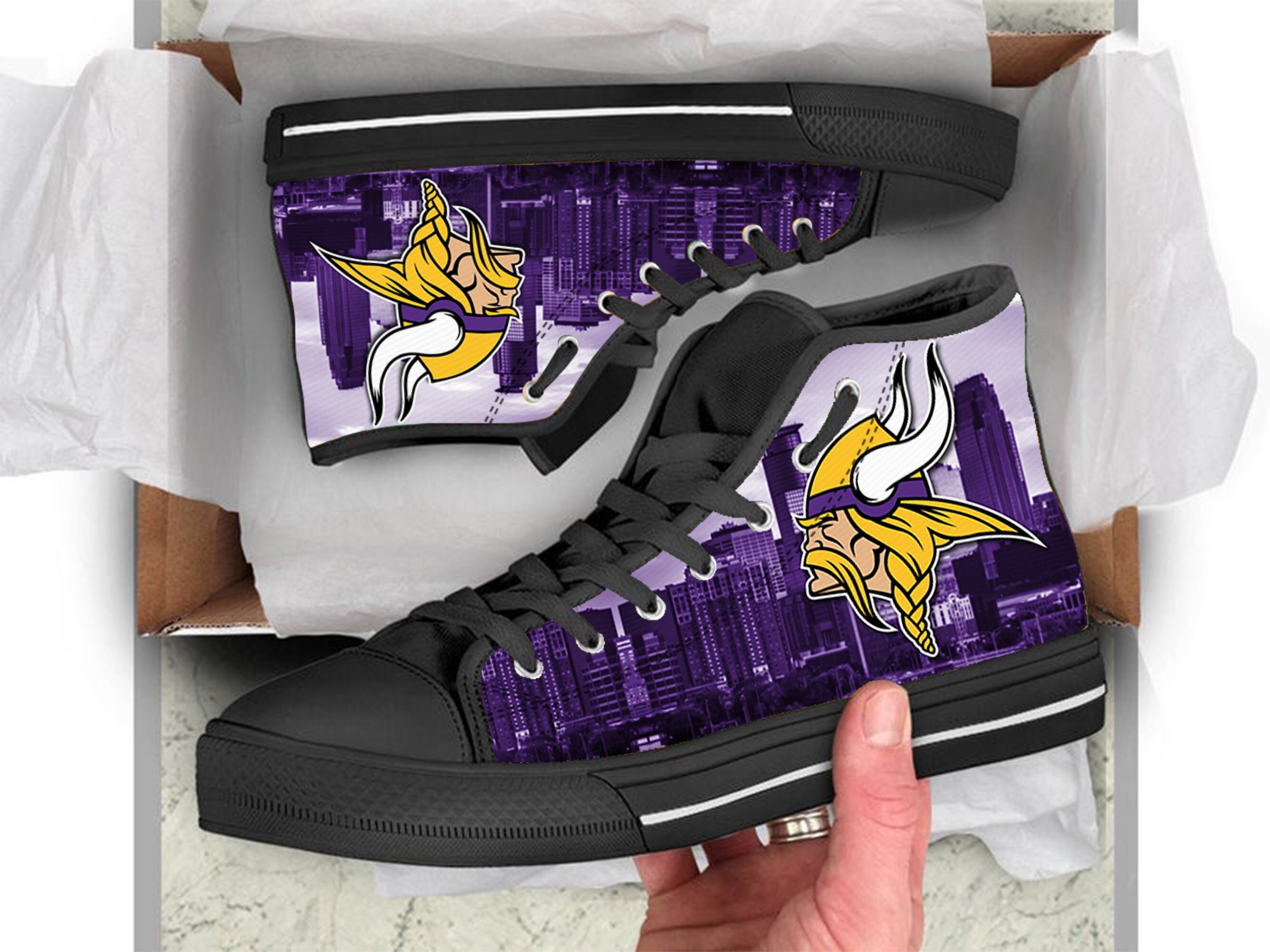 Minnesota Vikings custom shoes sneakers for fan adults kids | Etsy