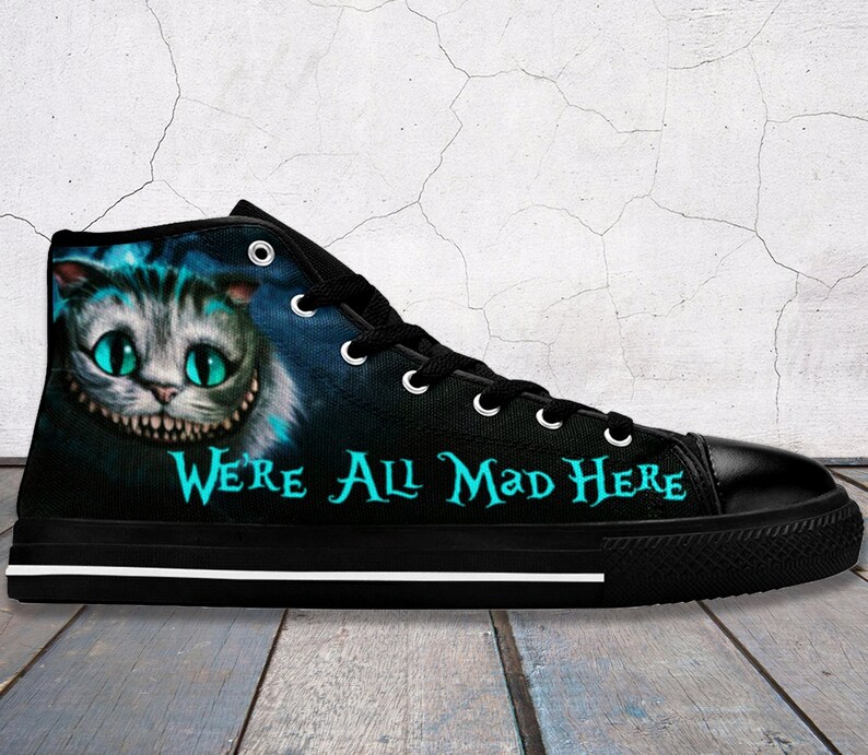Cheshire Cat Shoes Alice in Wonderland Themed Custom Shoes Etsy